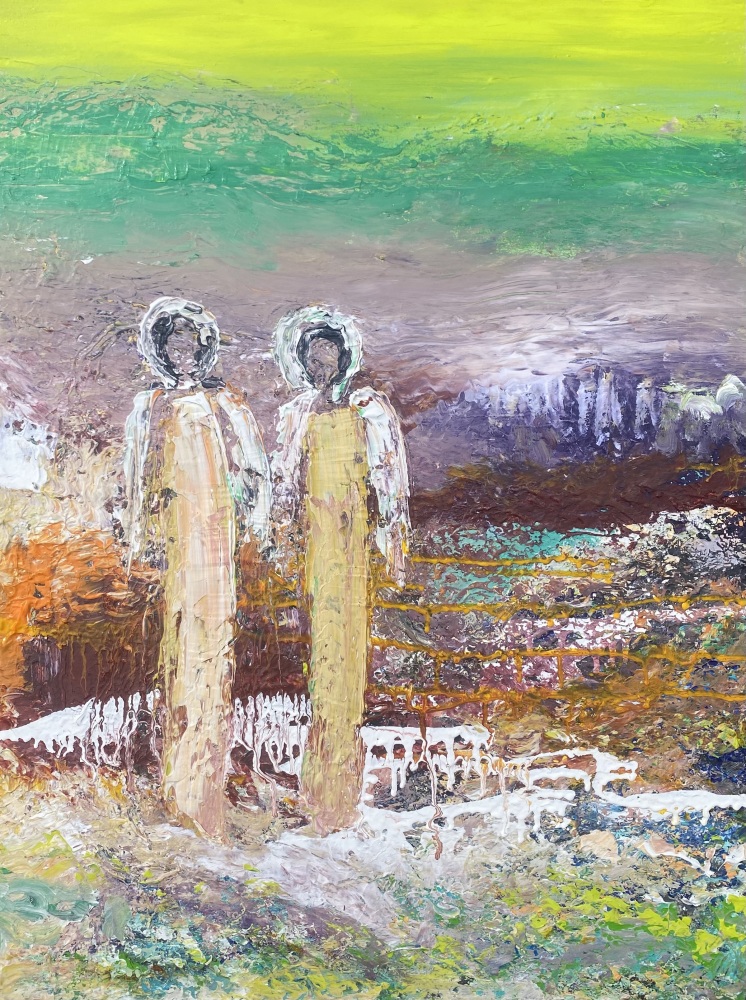Brunt Maleri “Kærlighed og længsel”60x80 cm