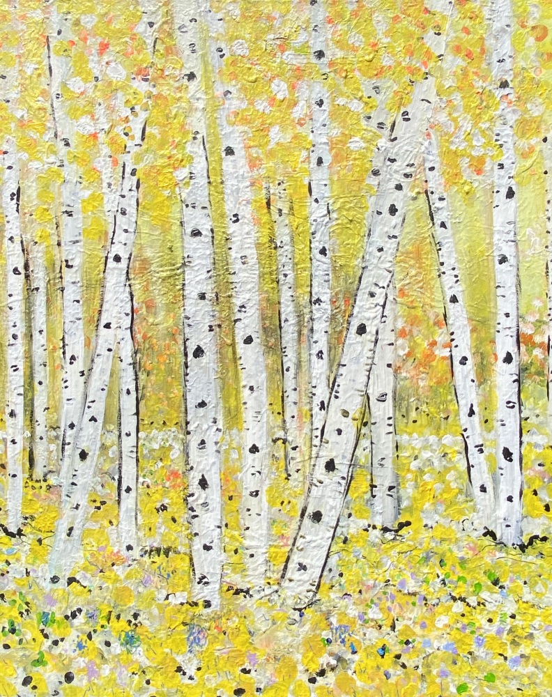 A. Skov maleri “Gule anemoner” 80x100 cm