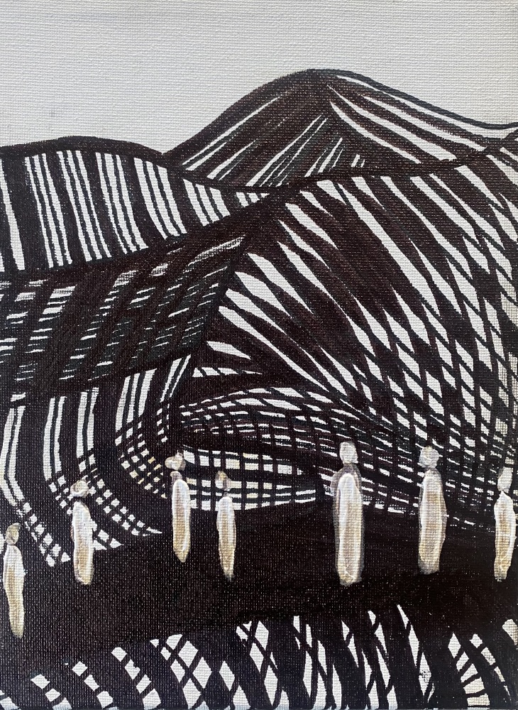 A. Black and white “Broen” 18x24 cm