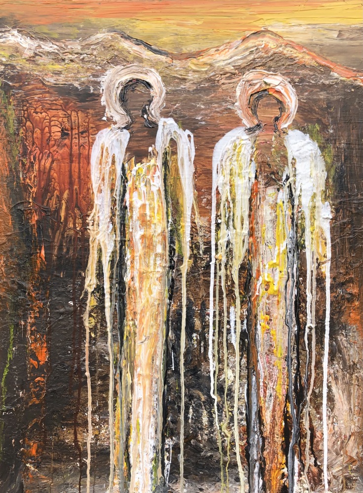 Brunt Maleri “Feminin elegance” 60x80 cm