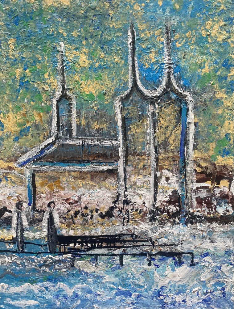 A.  Blue lovers  60x80 cm