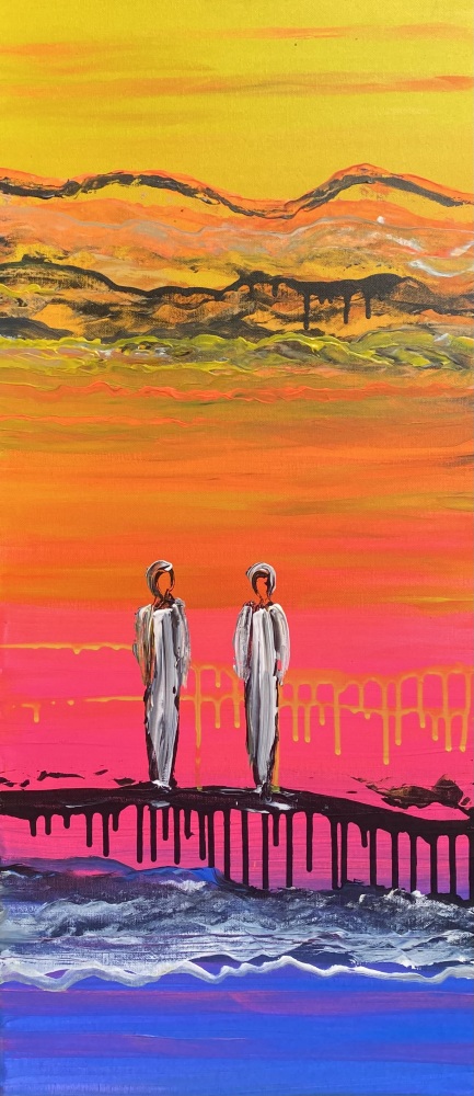 Maleri “En farverig natur” 40x90 cm
