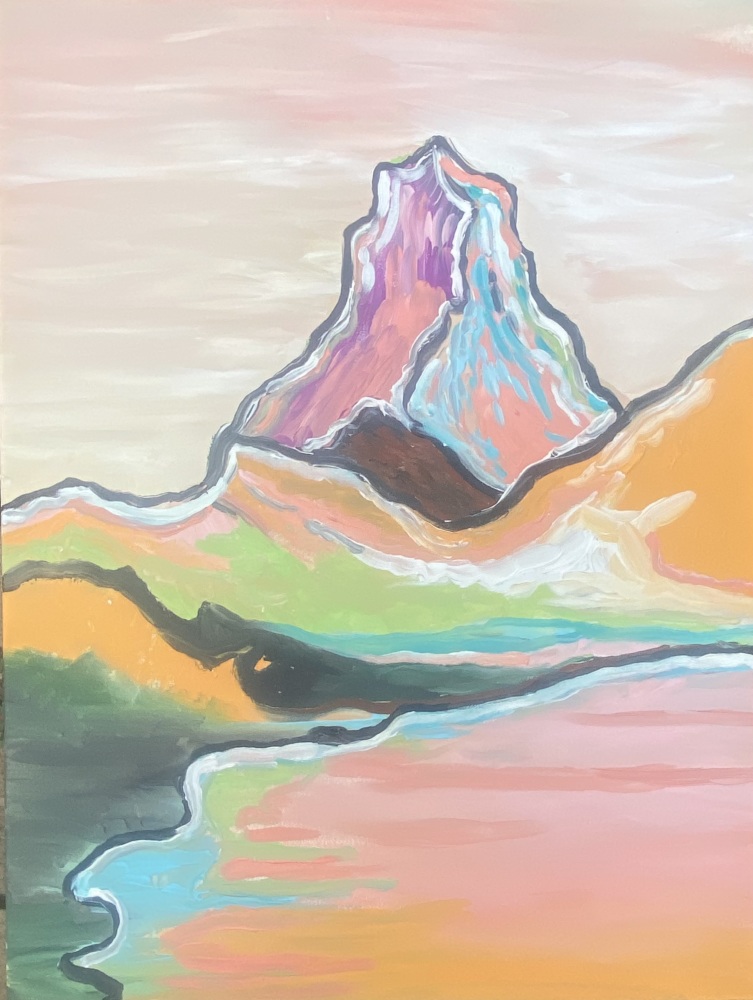 A. Maleri “Bjerg i sigte” 60x80 cm