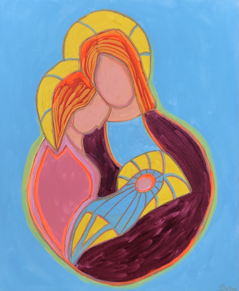 Icon maleri ”Kærlighed til et barn” 50x60 cm