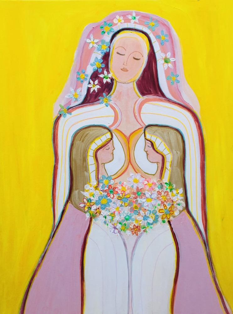Icon maleri “Mother love” 60x80 cm