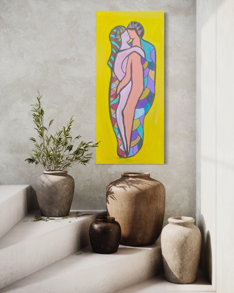 Icon maleri  “The kiss” 90x40 cm
