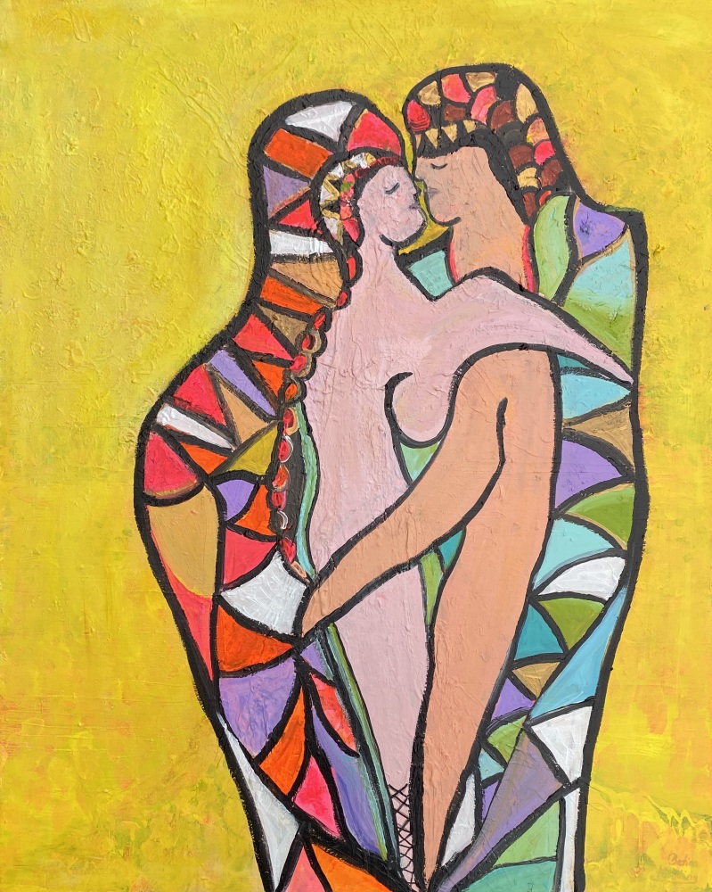 Icon maleri “ Give me a kiss”  80x100 cm
